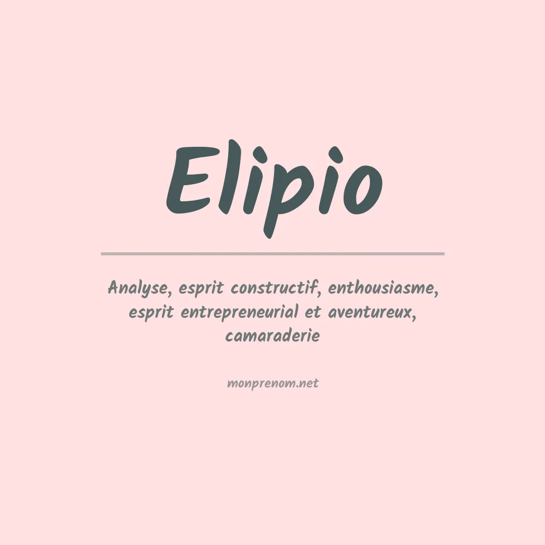 Prénom Elipio