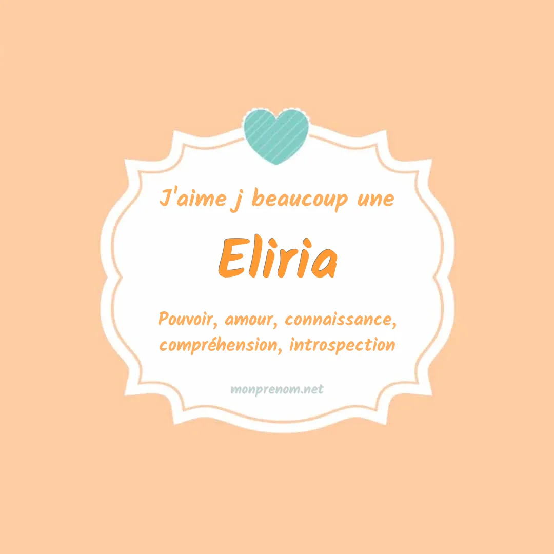 J'aime beaucoup Eliria