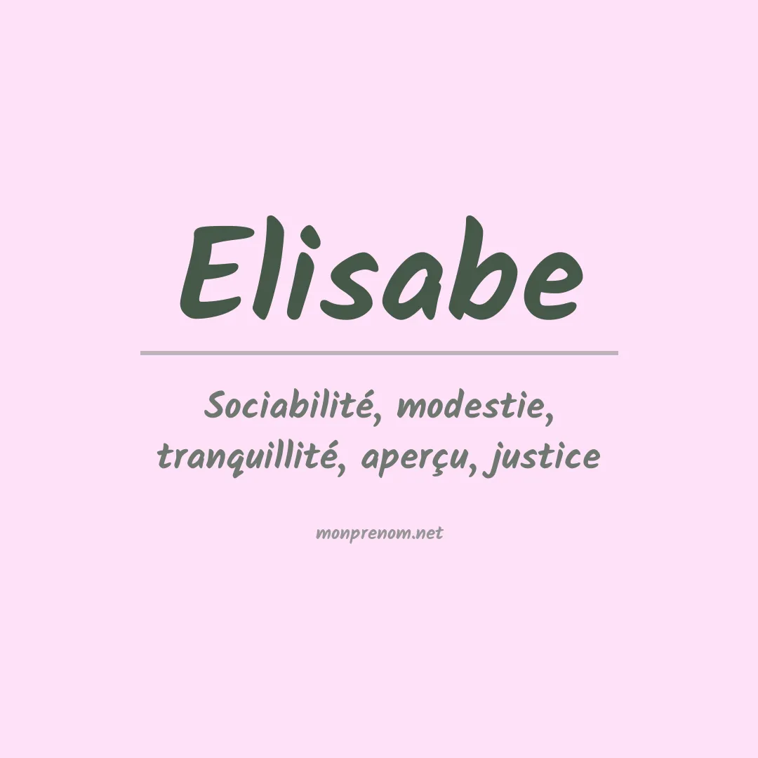 Prénom Elisabe
