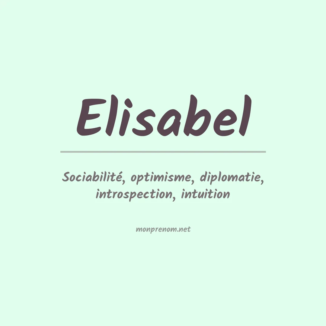 Prénom Elisabel