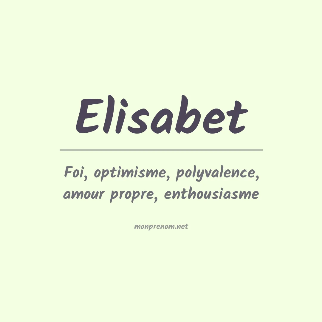 Prénom Elisabet