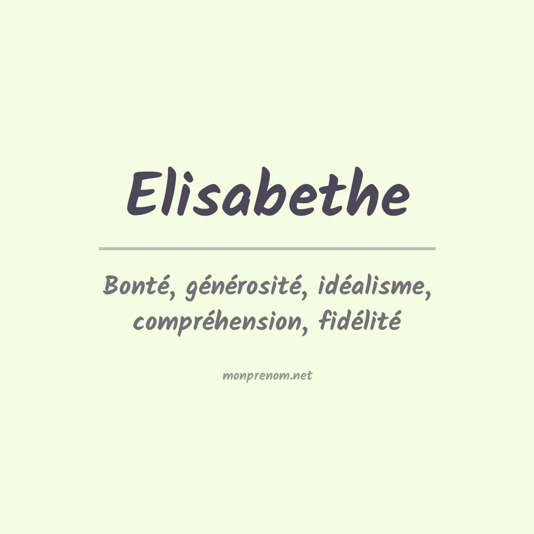 Prénom Elisabethe