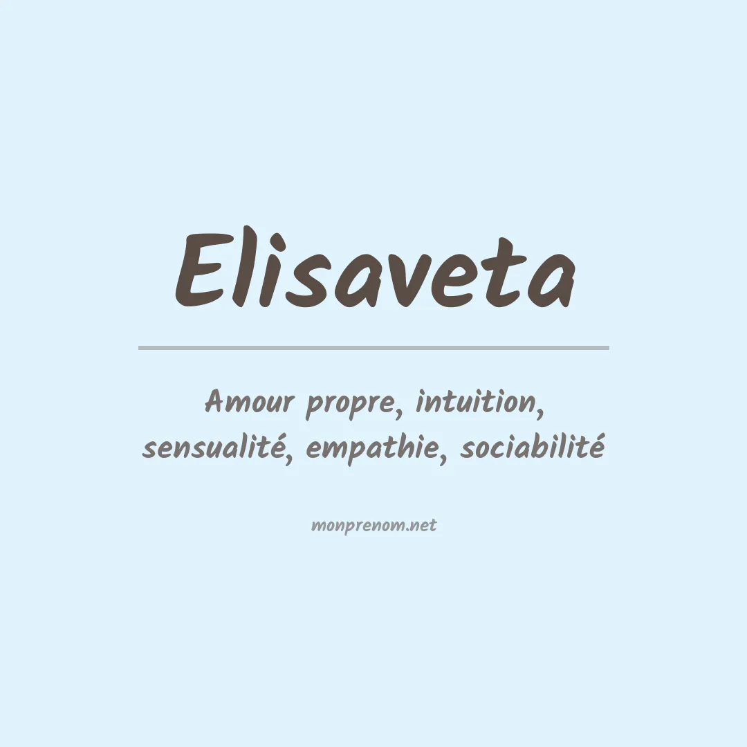 Prénom Elisaveta