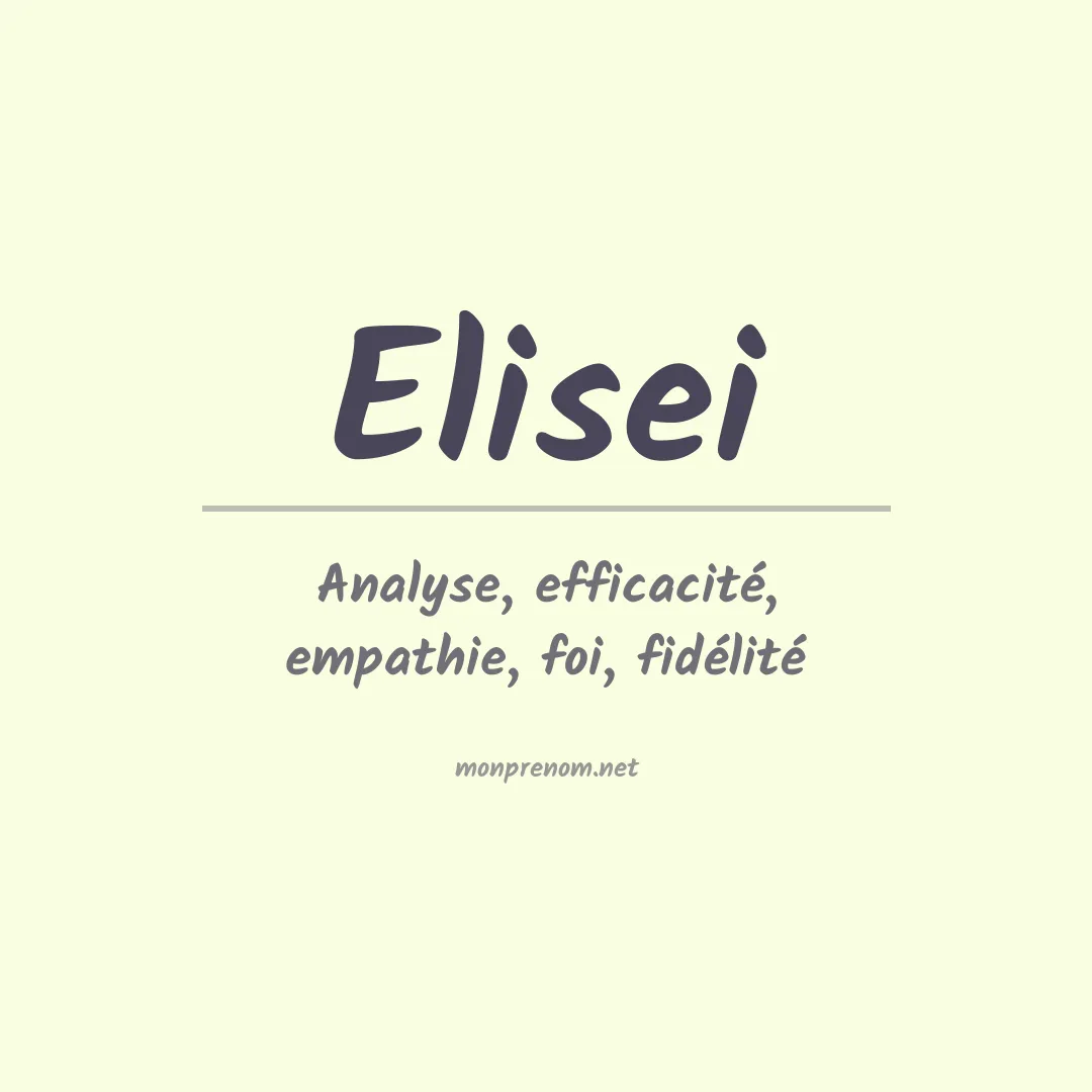 Prénom Elisei