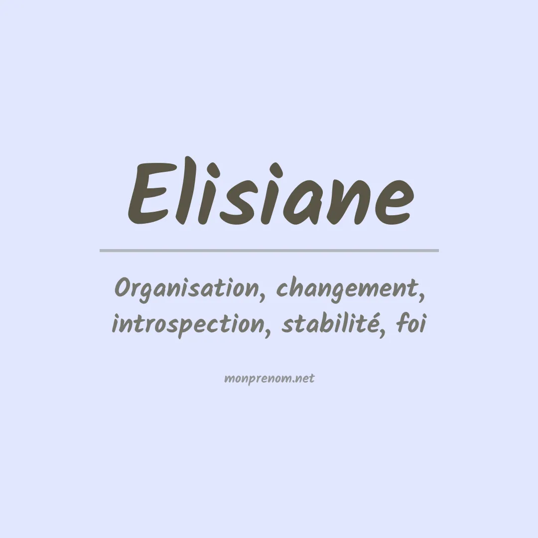 Prénom Elisiane