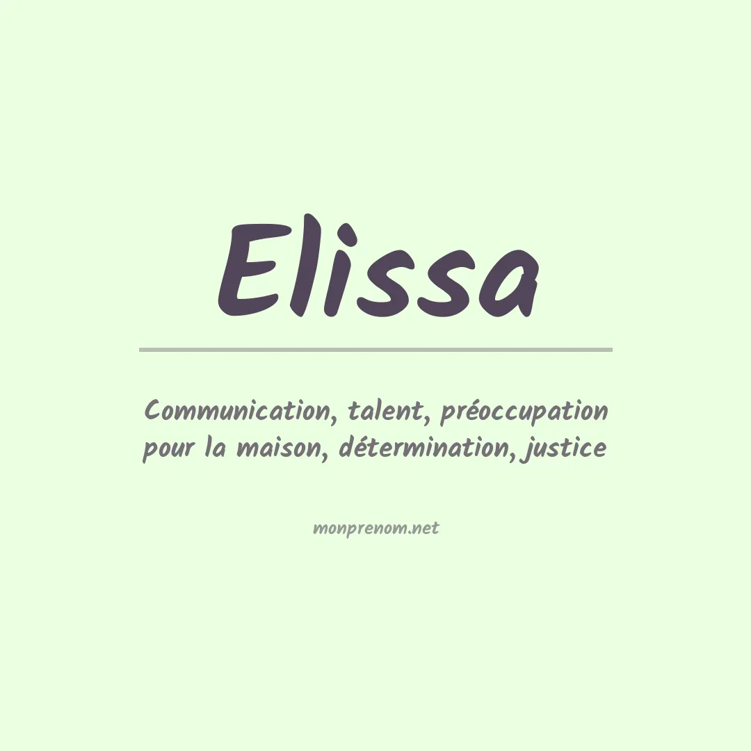 Prénom Elissa