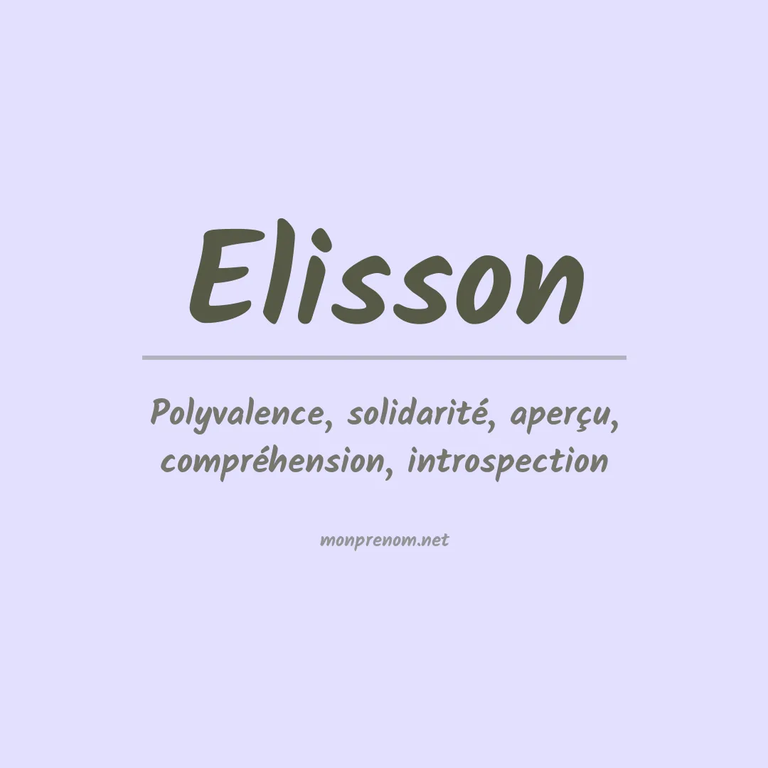 Prénom Elisson