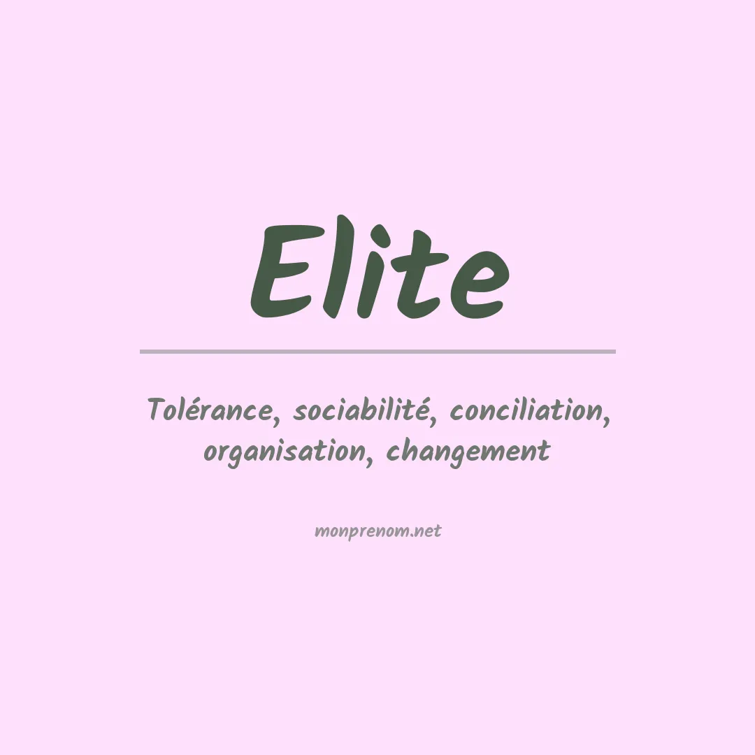 Prénom Elite