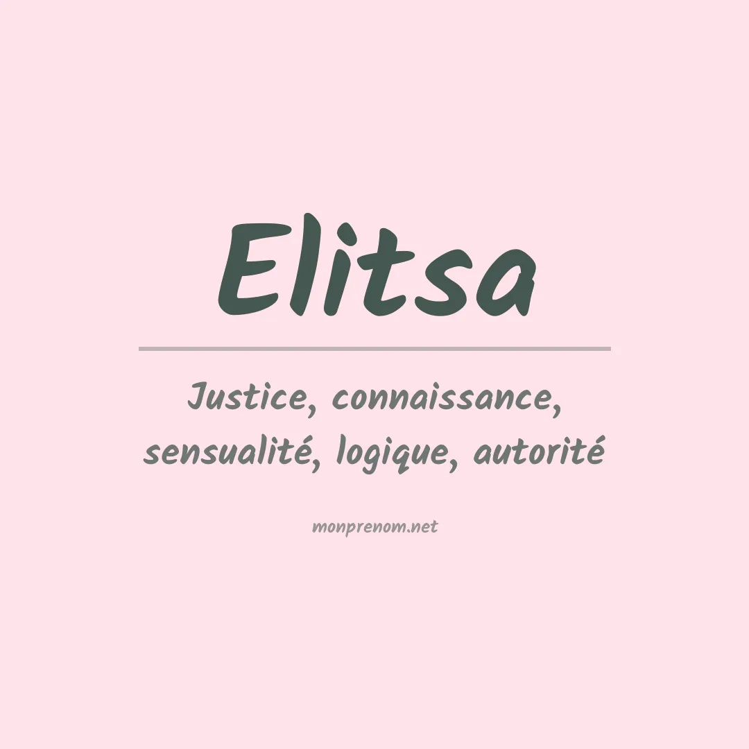Signification du prénom Elitsa