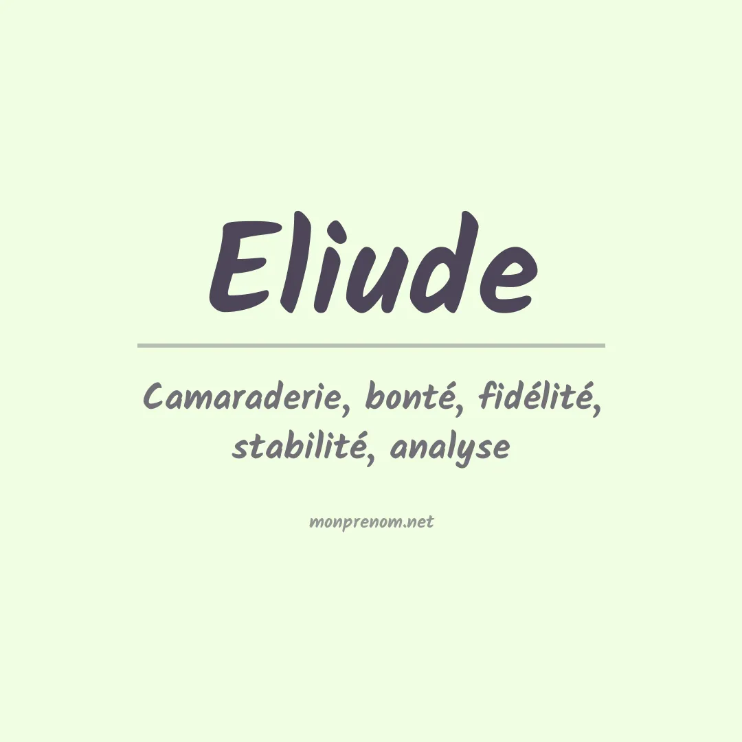 Prénom Eliude