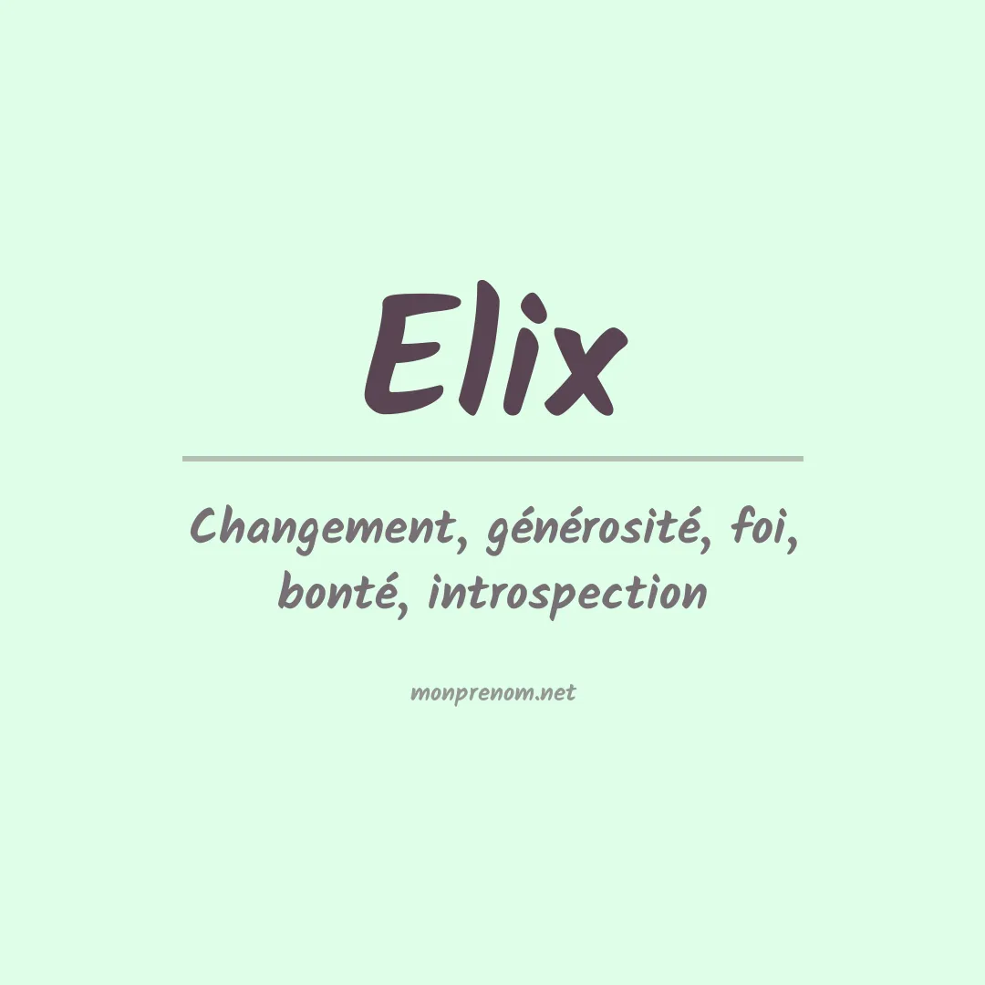 Prénom Elix