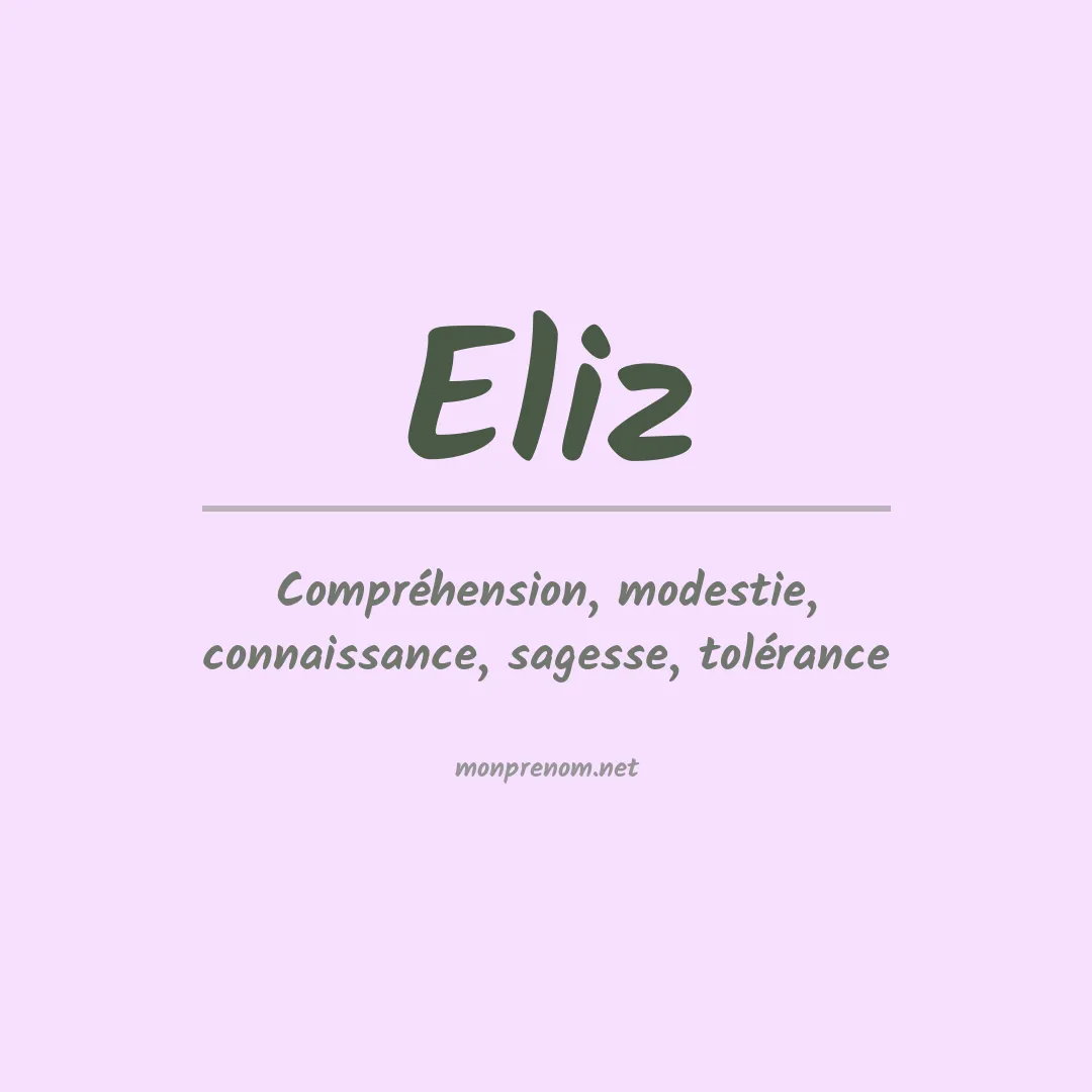 Prénom Eliz