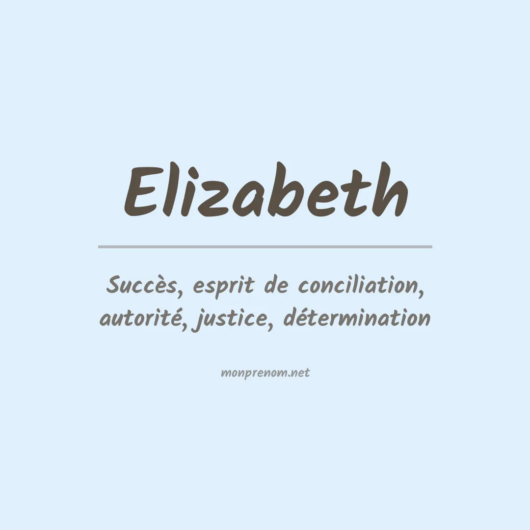 Prénom Elizabeth