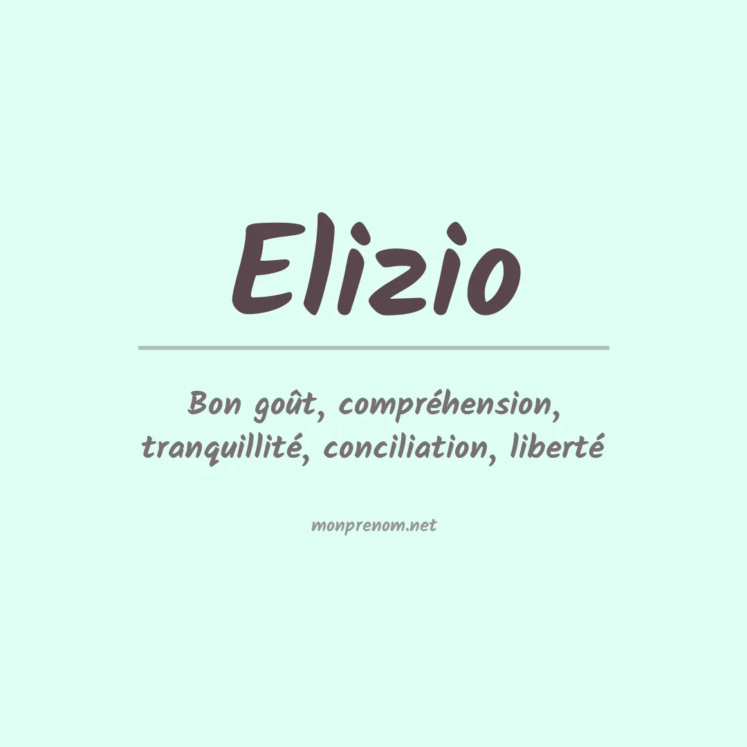 Prénom Elizio