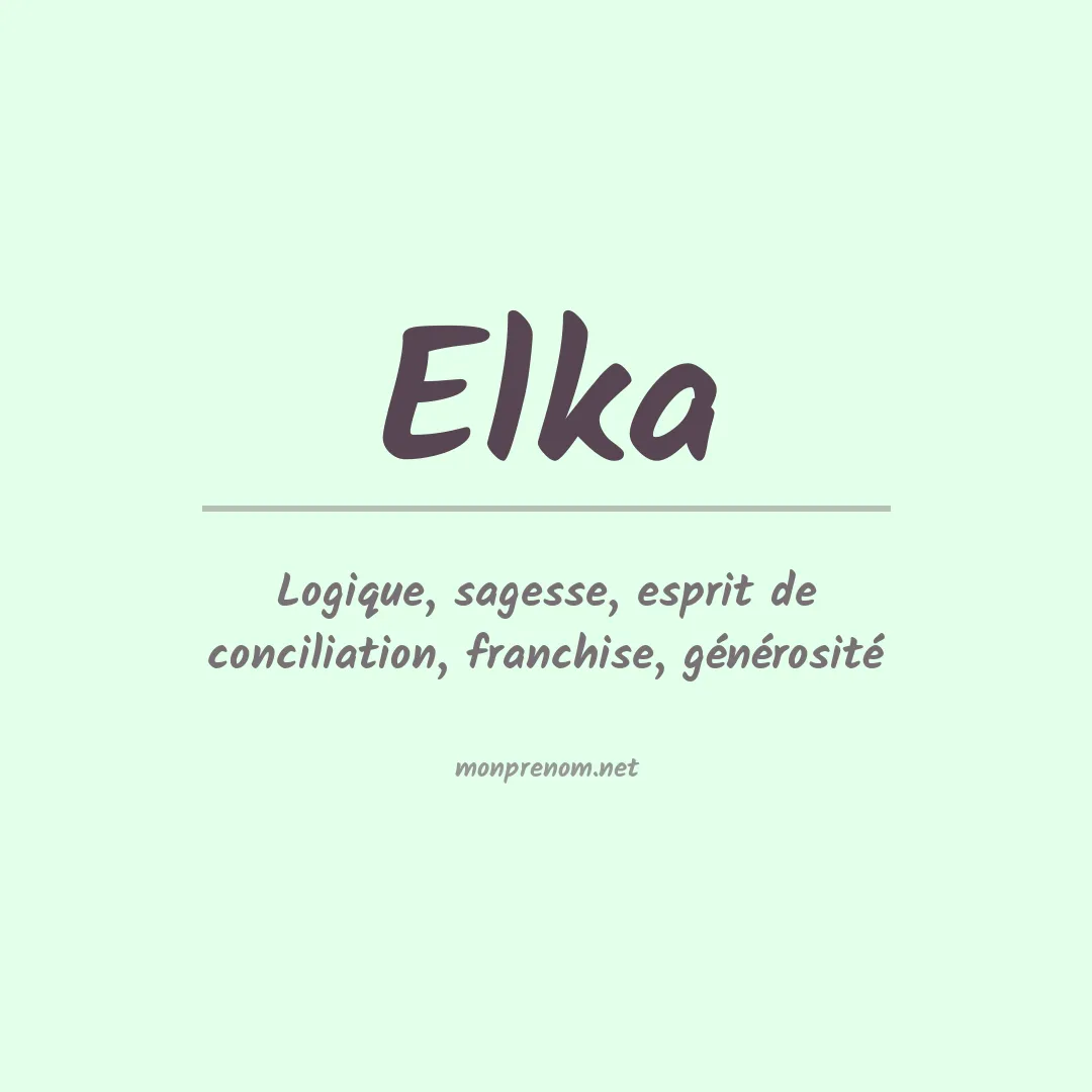Prénom Elka