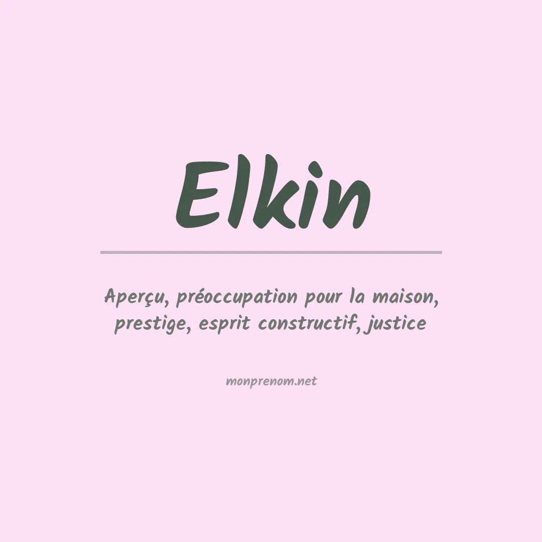 Prénom Elkin
