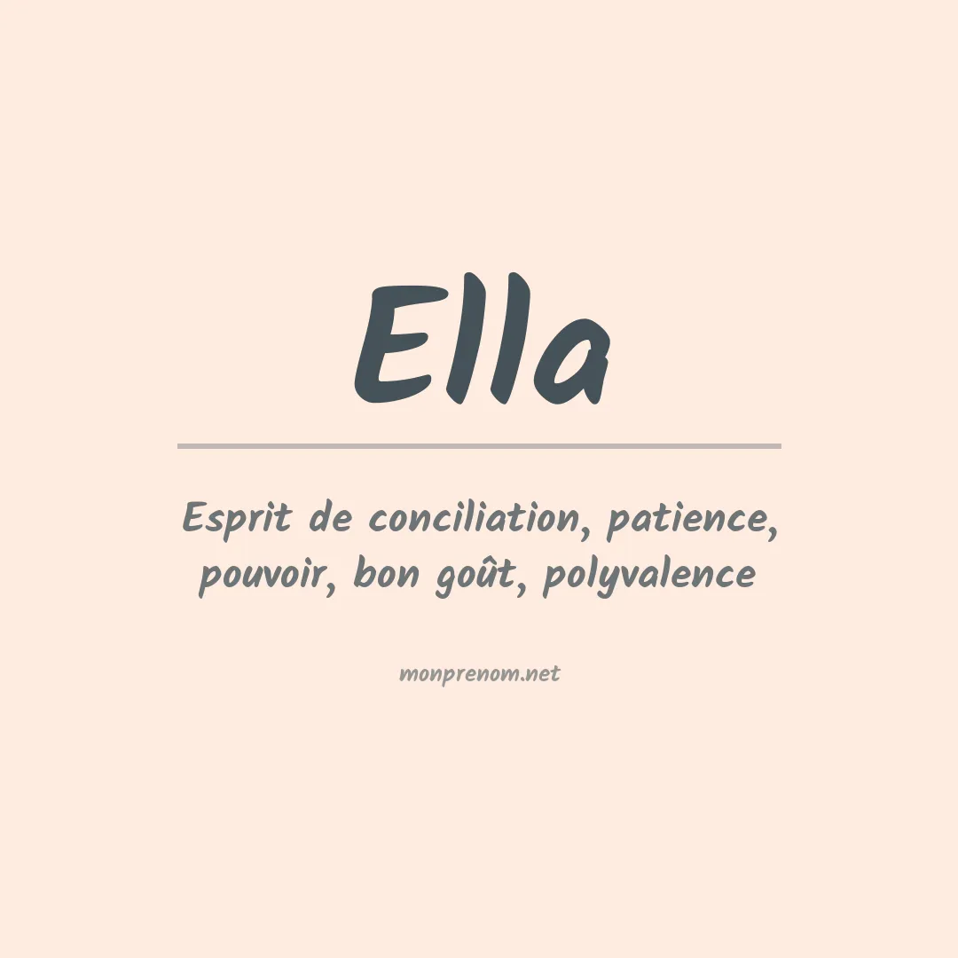 Prénom Ella