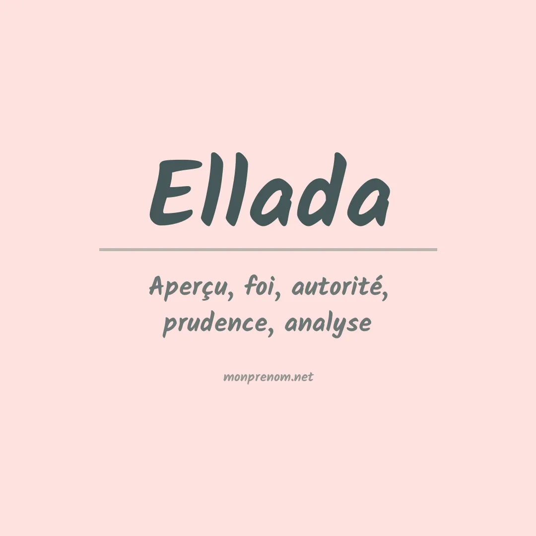 Prénom Ellada