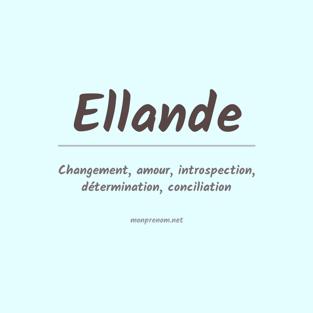 Prénom Ellande
