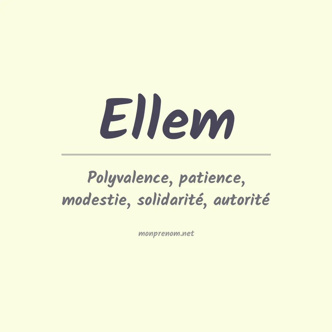 Prénom Ellem