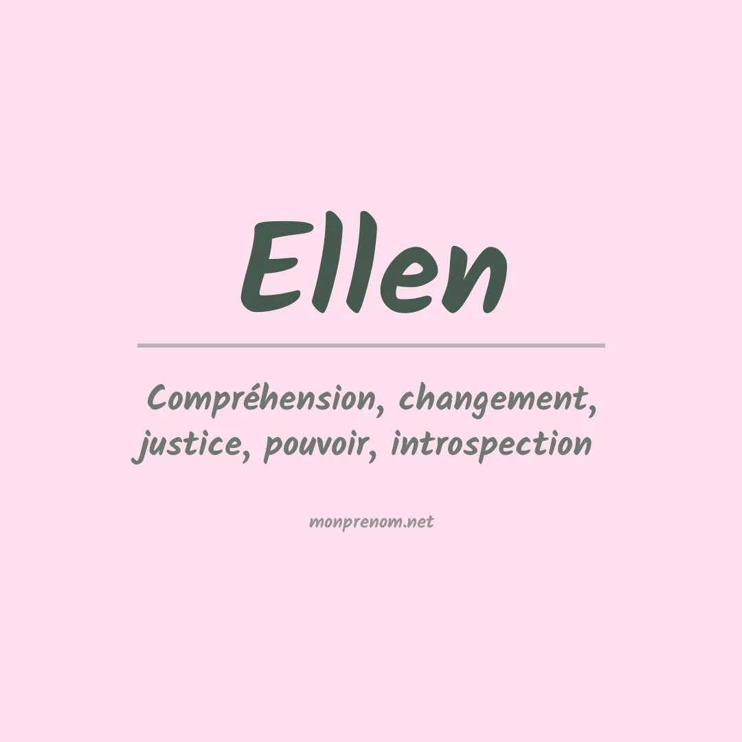 Prénom Ellen