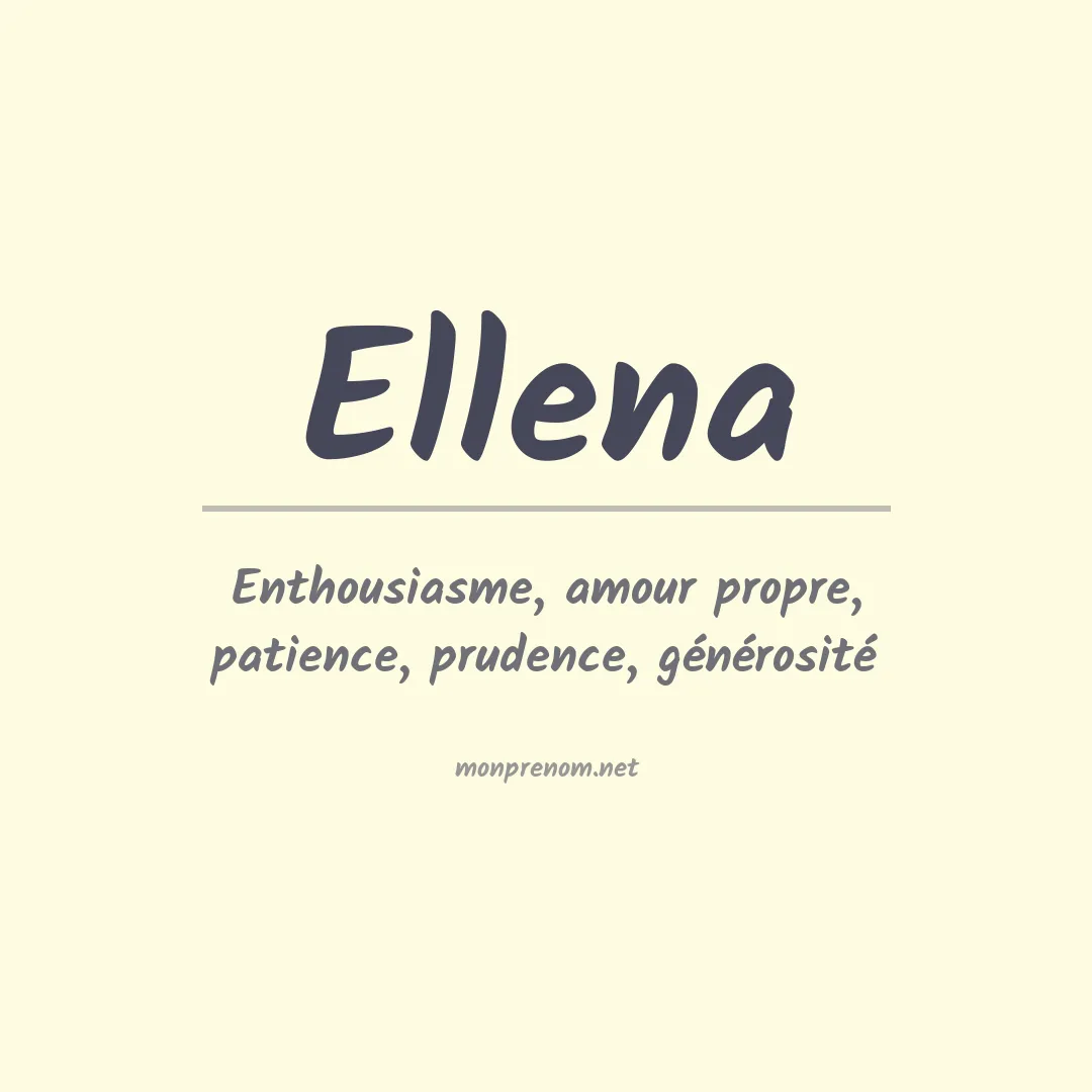 Prénom Ellena
