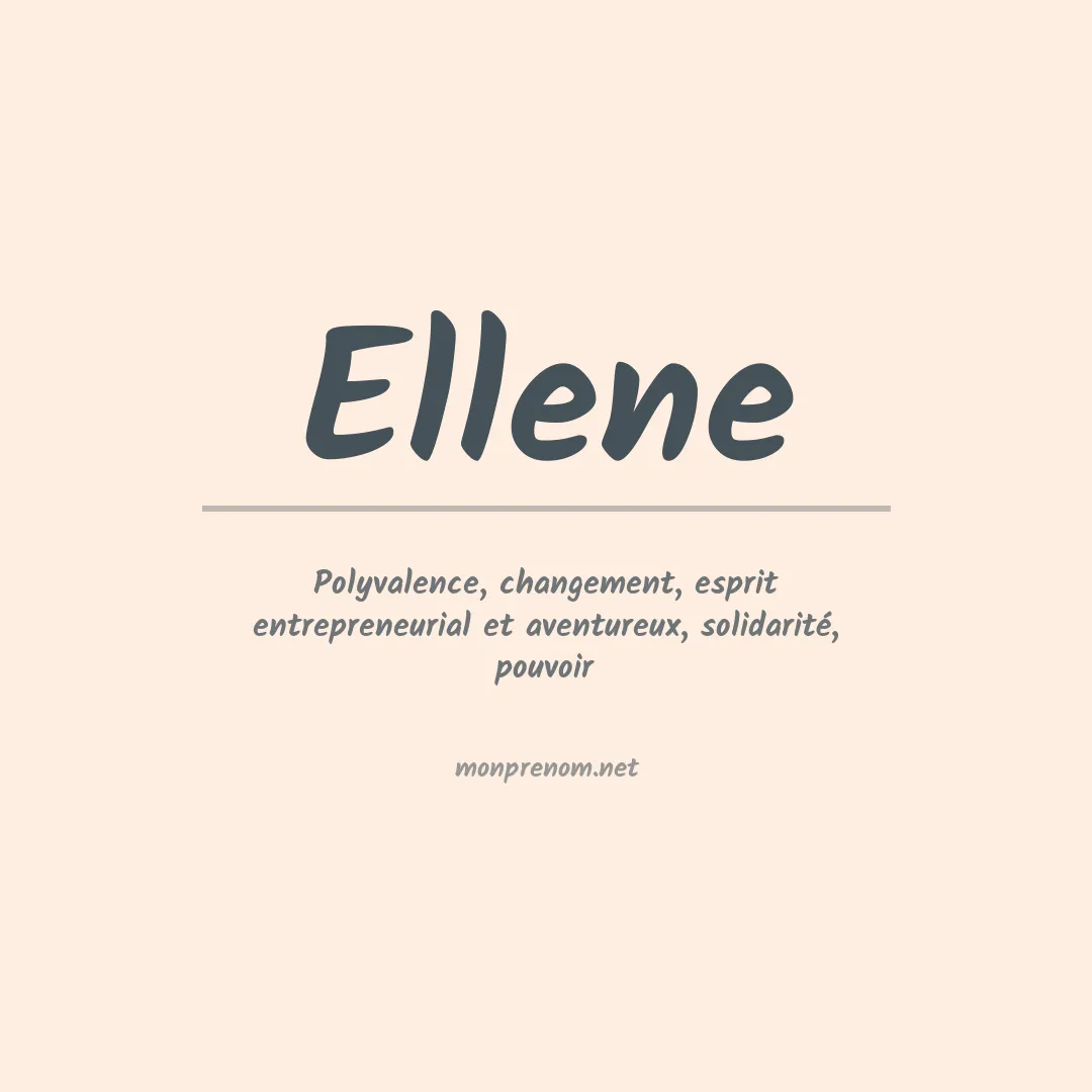 Prénom Ellene