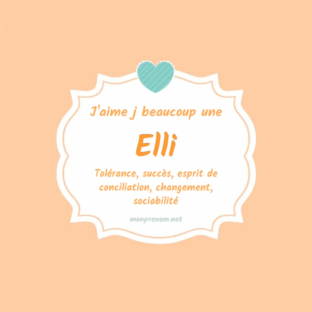 J'aime beaucoup Elli