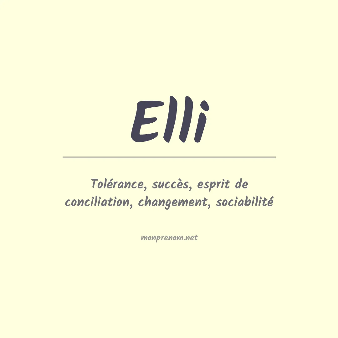 Prénom Elli