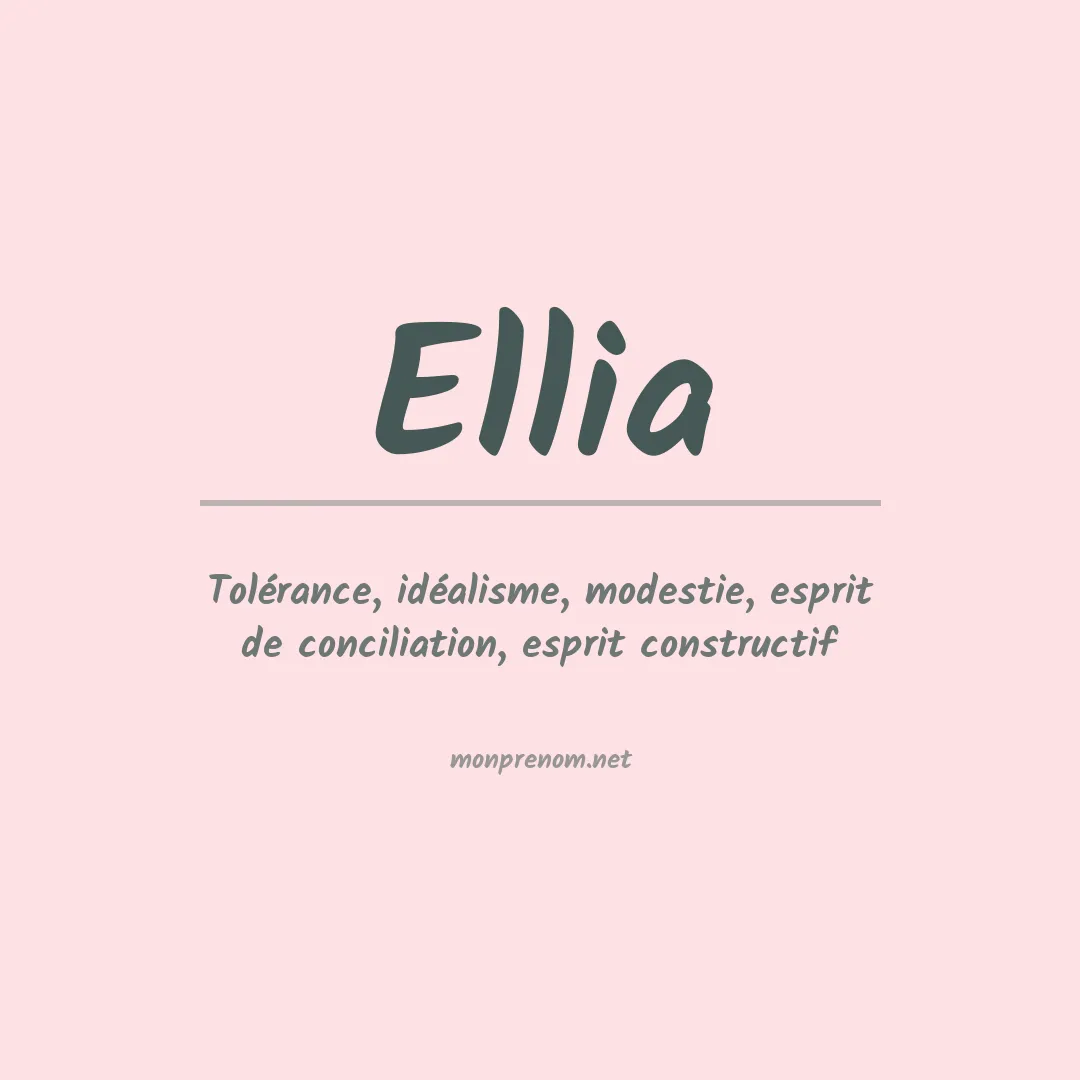 Prénom Ellia