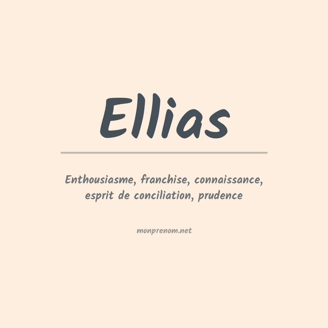 Prénom Ellias