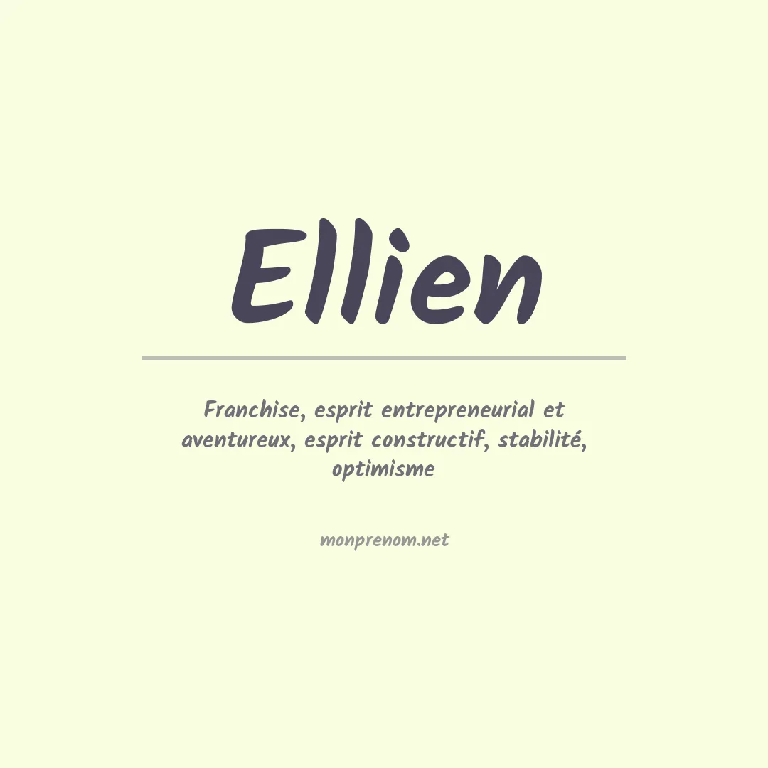 Signification du prénom Ellien