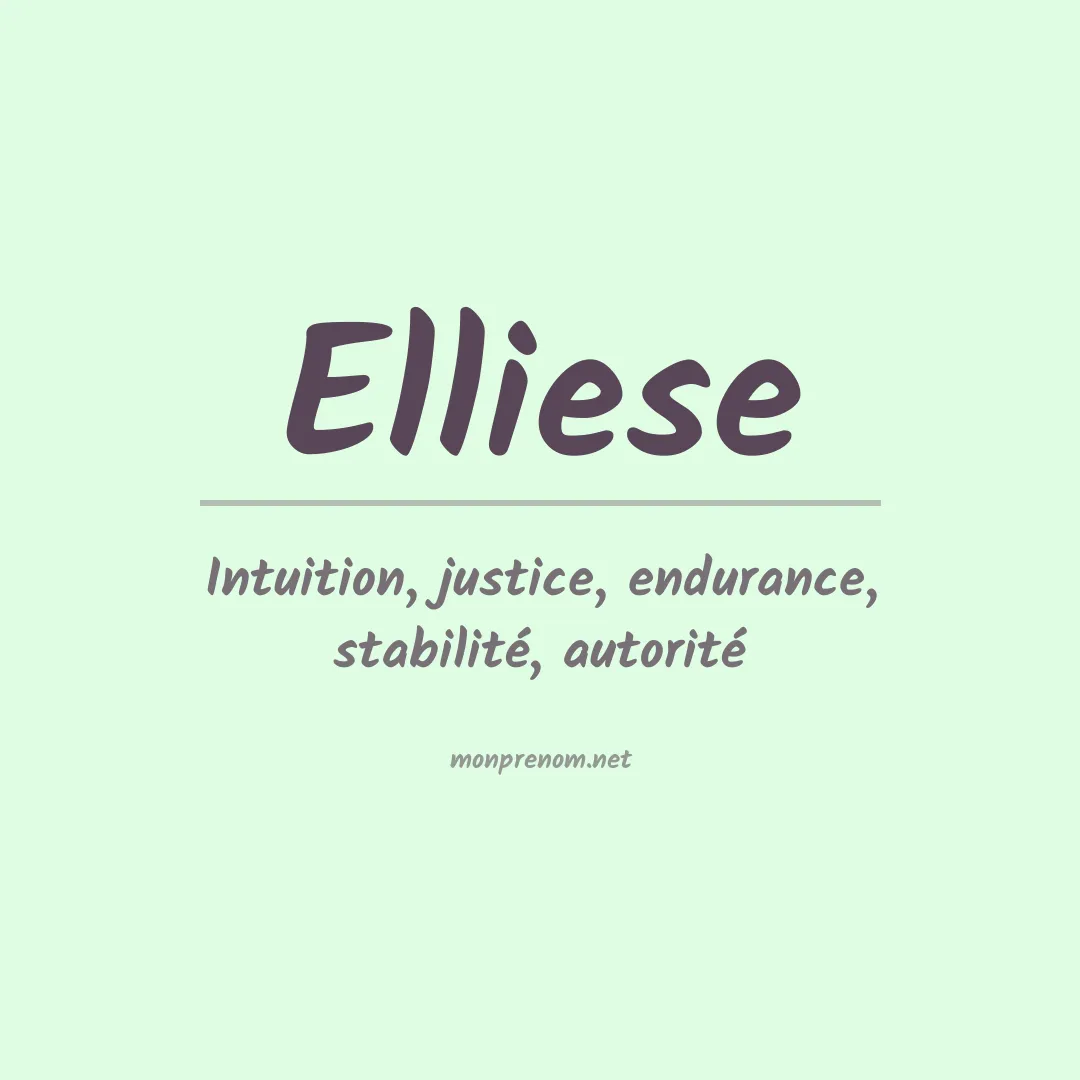 Prénom Elliese