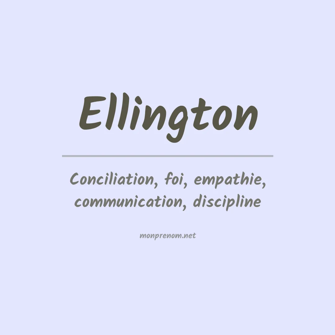Prénom Ellington