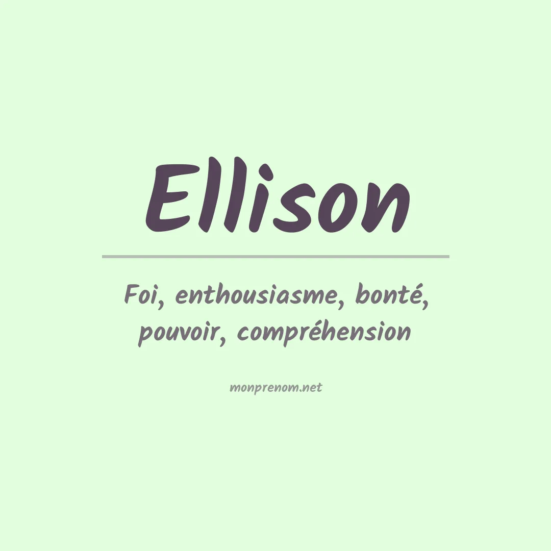 Prénom Ellison