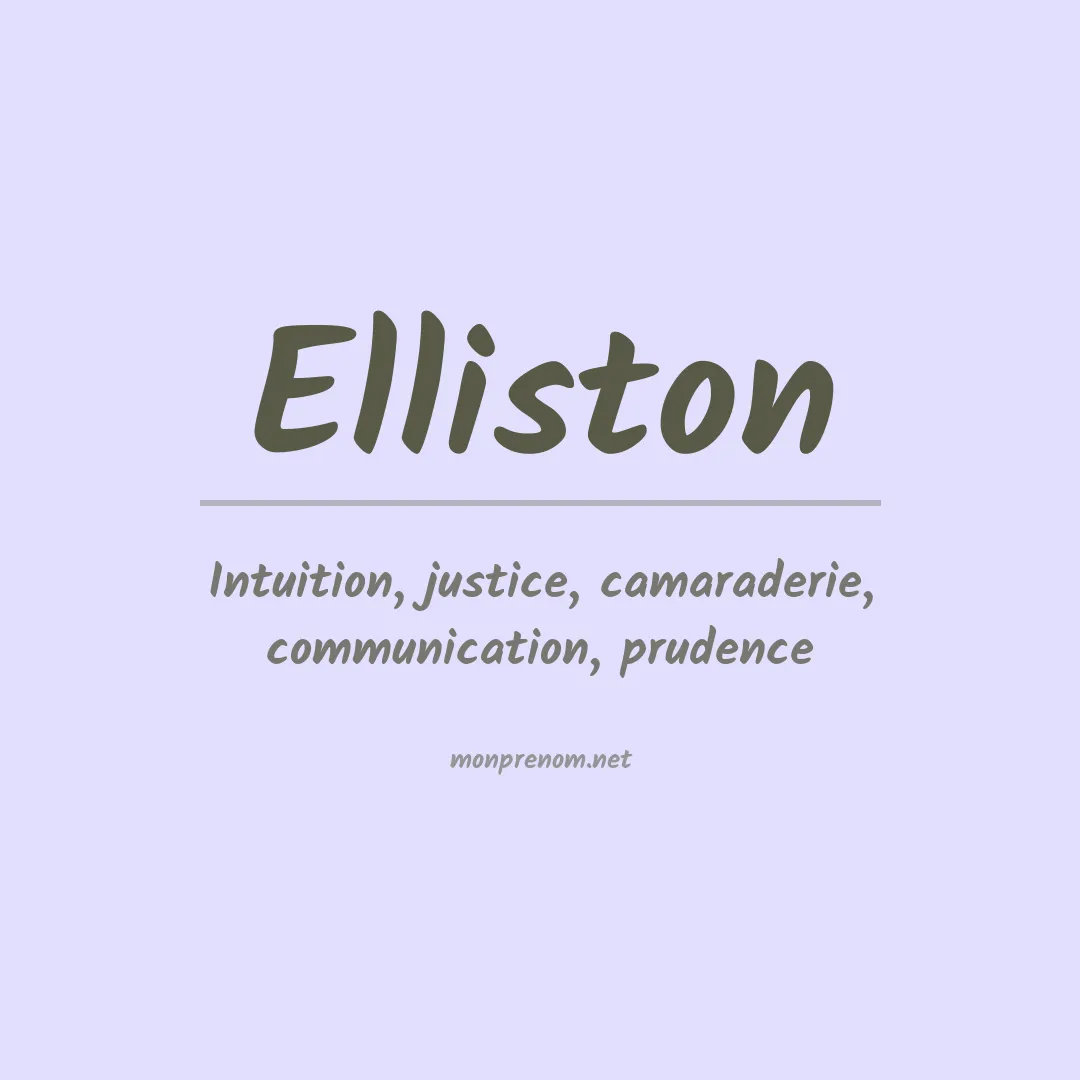 Prénom Elliston