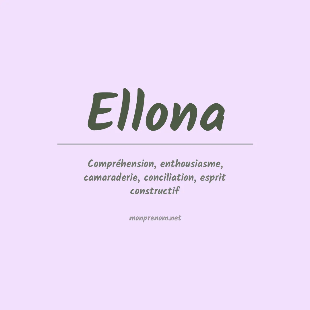 Signification du prénom Ellona