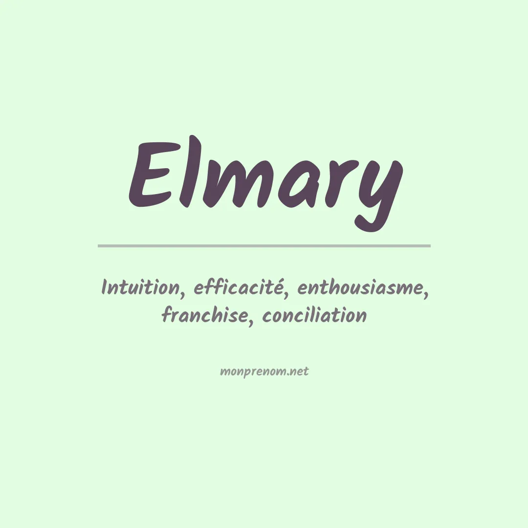 Prénom Elmary