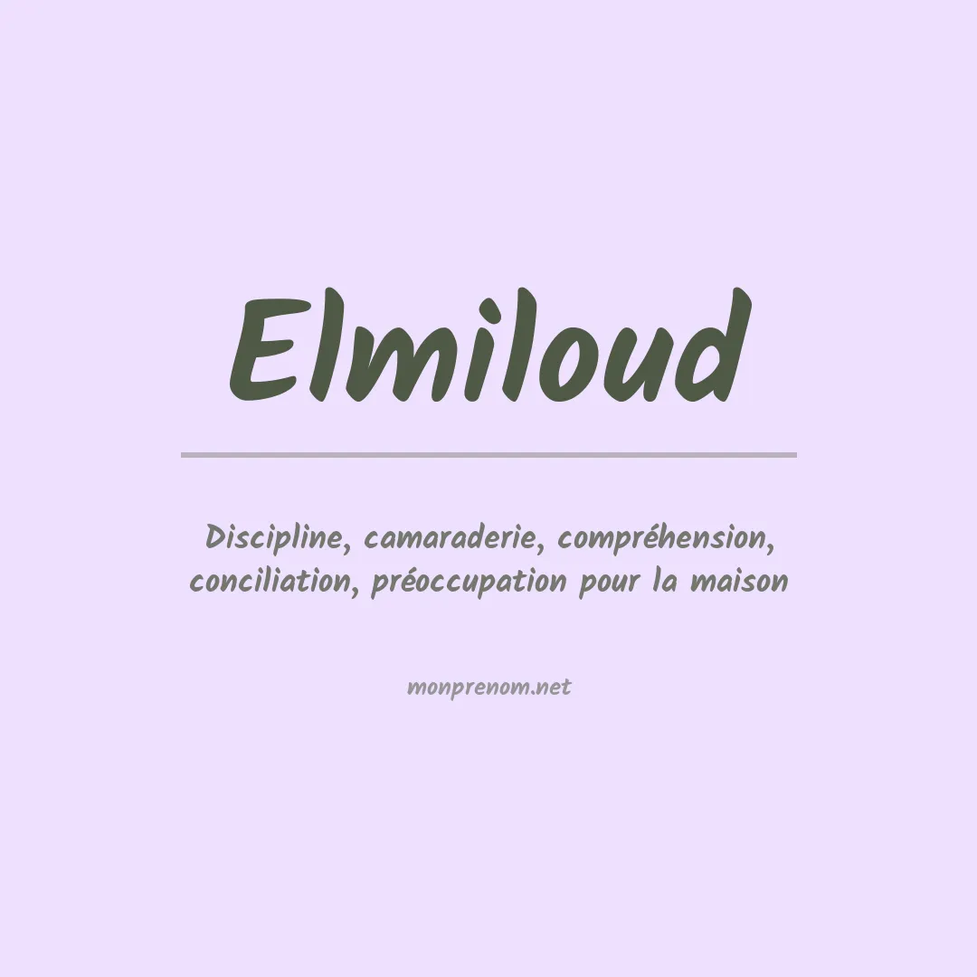 Prénom Elmiloud