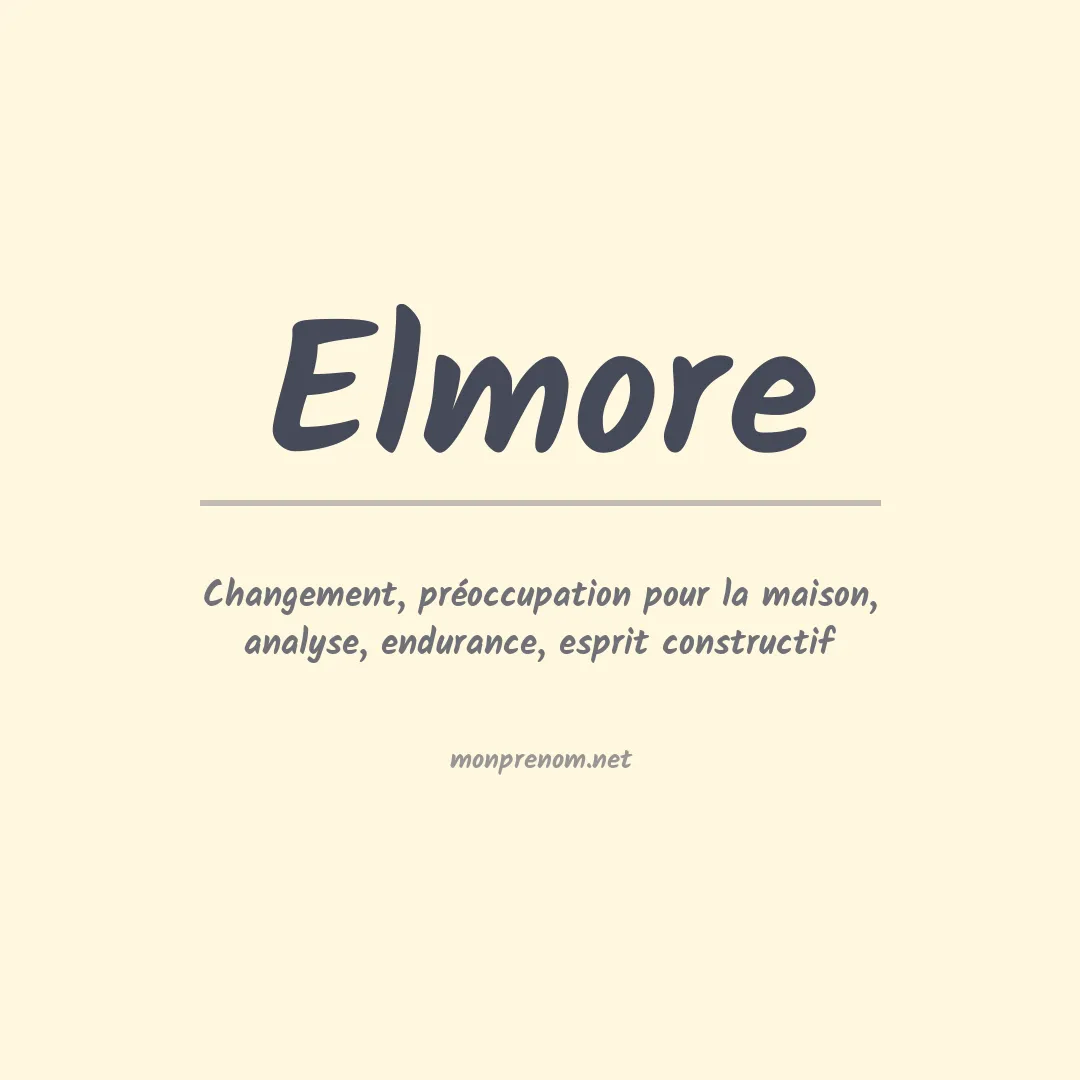 Prénom Elmore