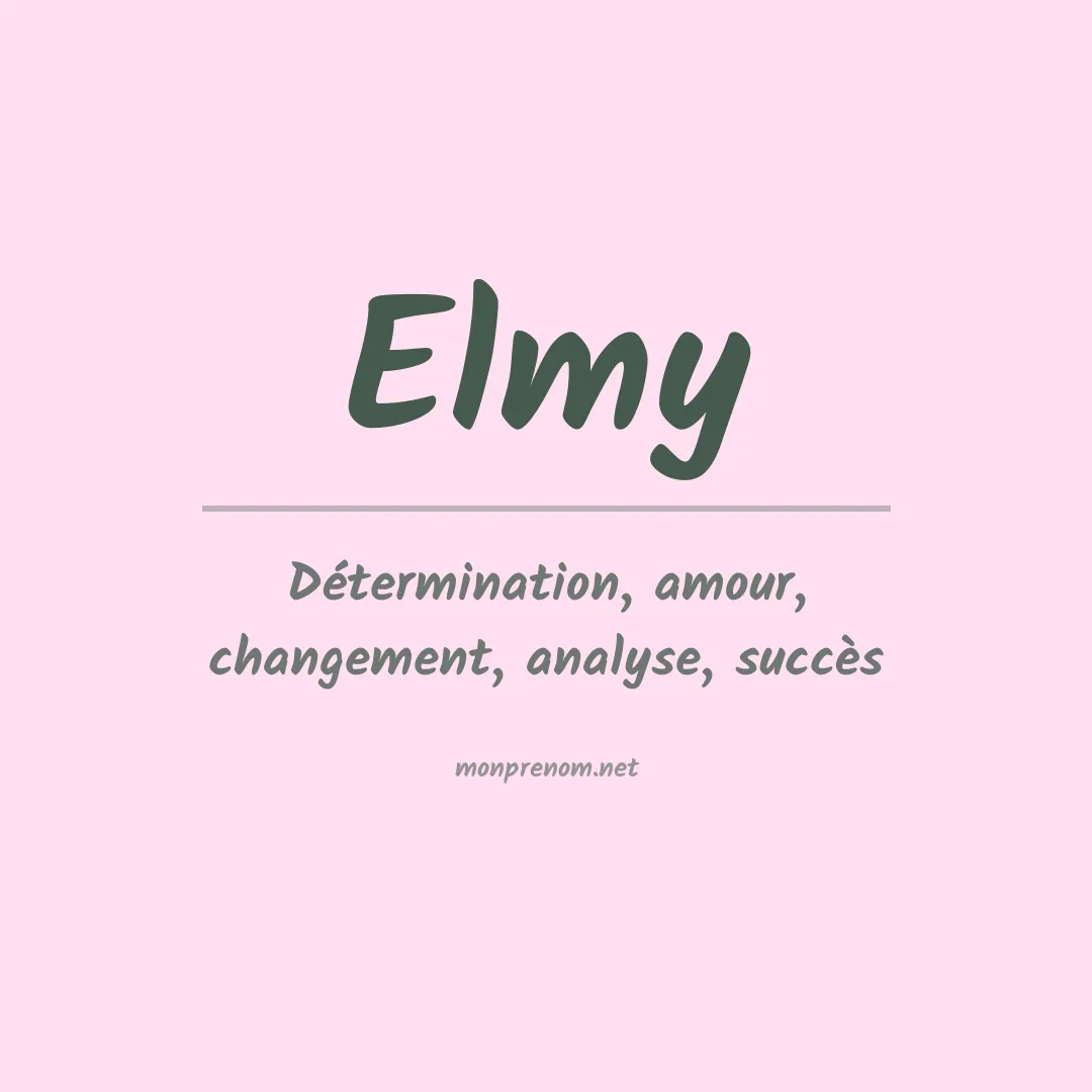 Prénom Elmy