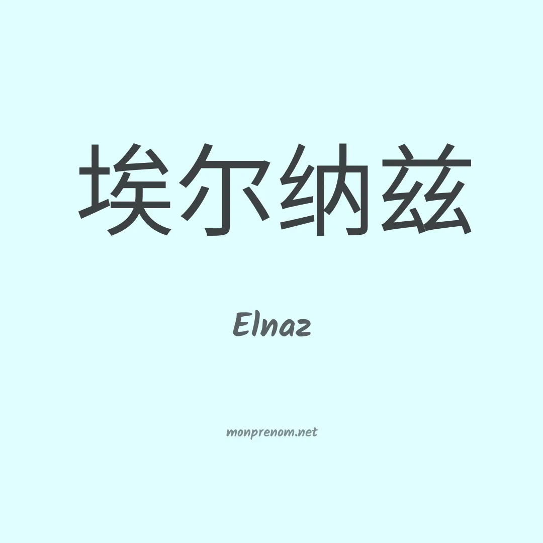 Elnaz en chinois