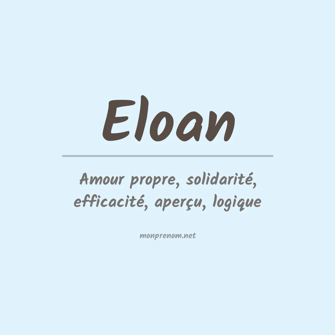 Prénom Eloan