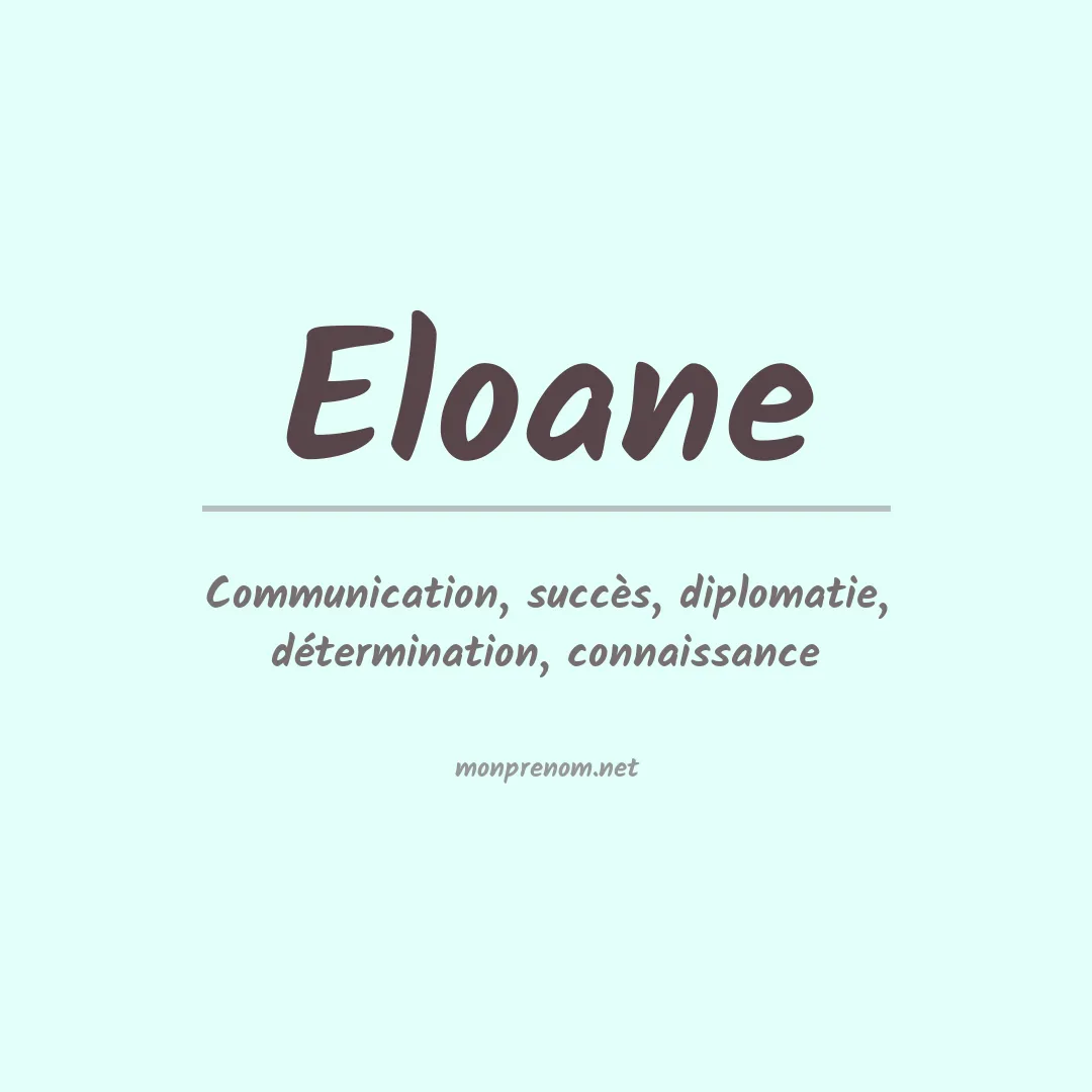 Prénom Eloane