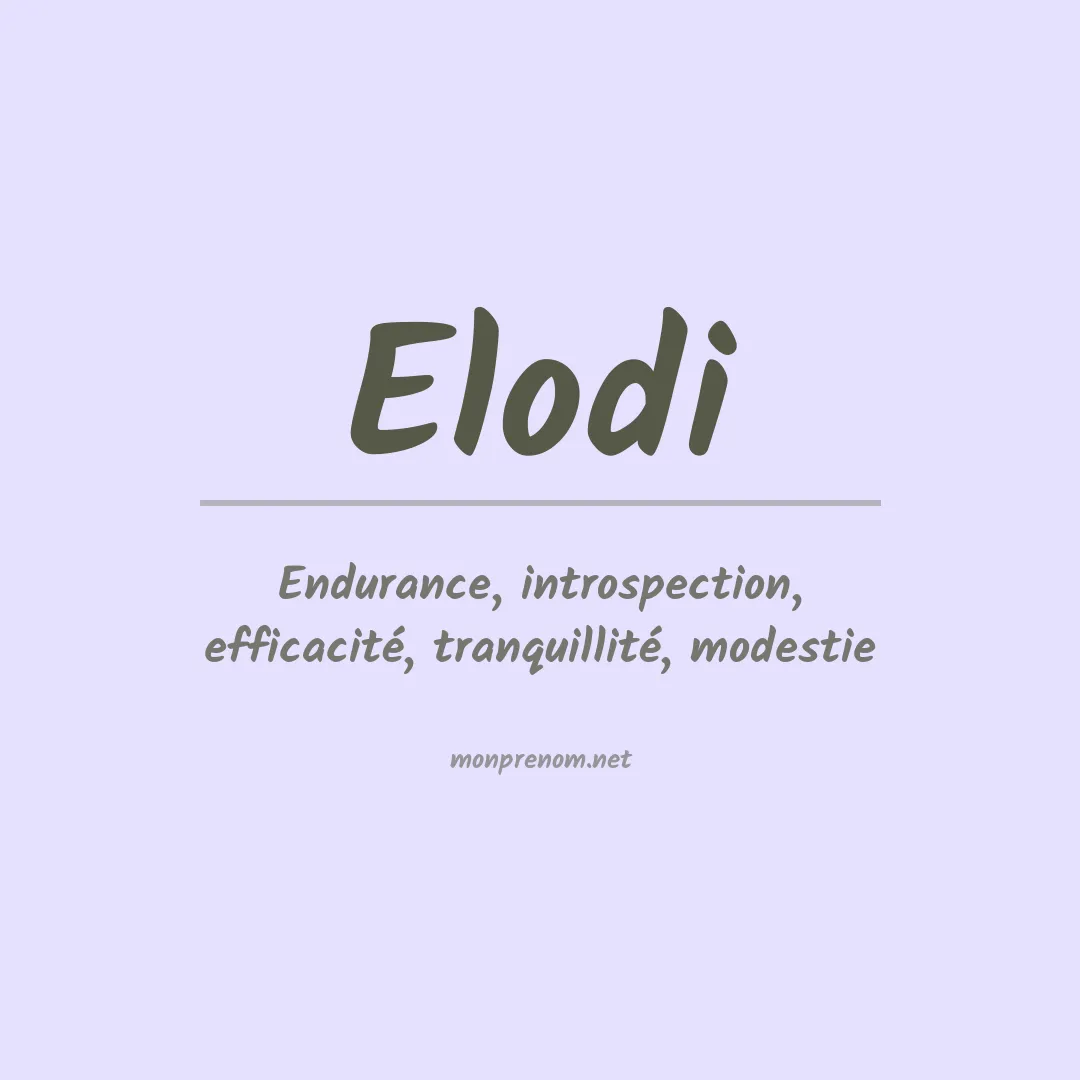 Prénom Elodi