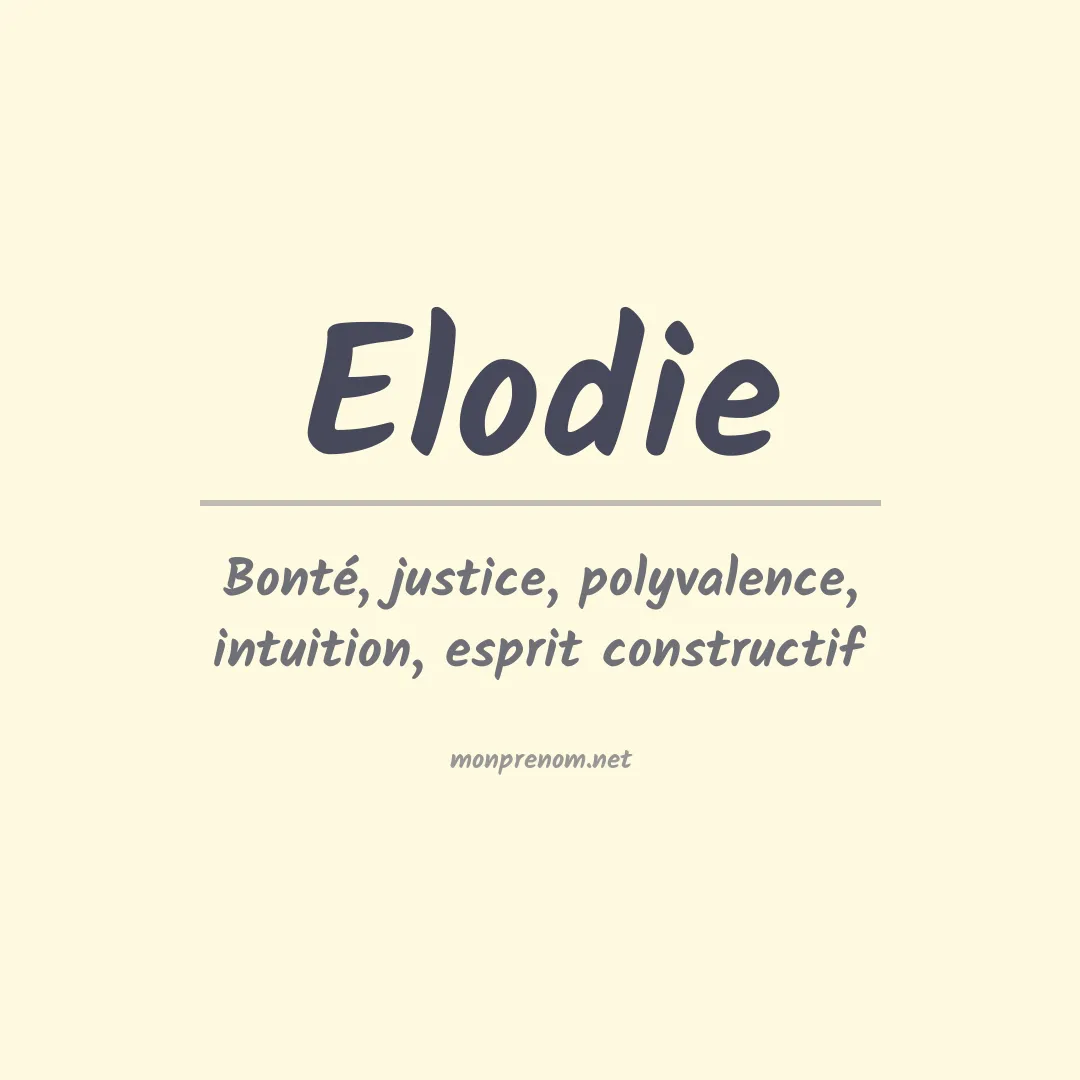 Prénom Elodie