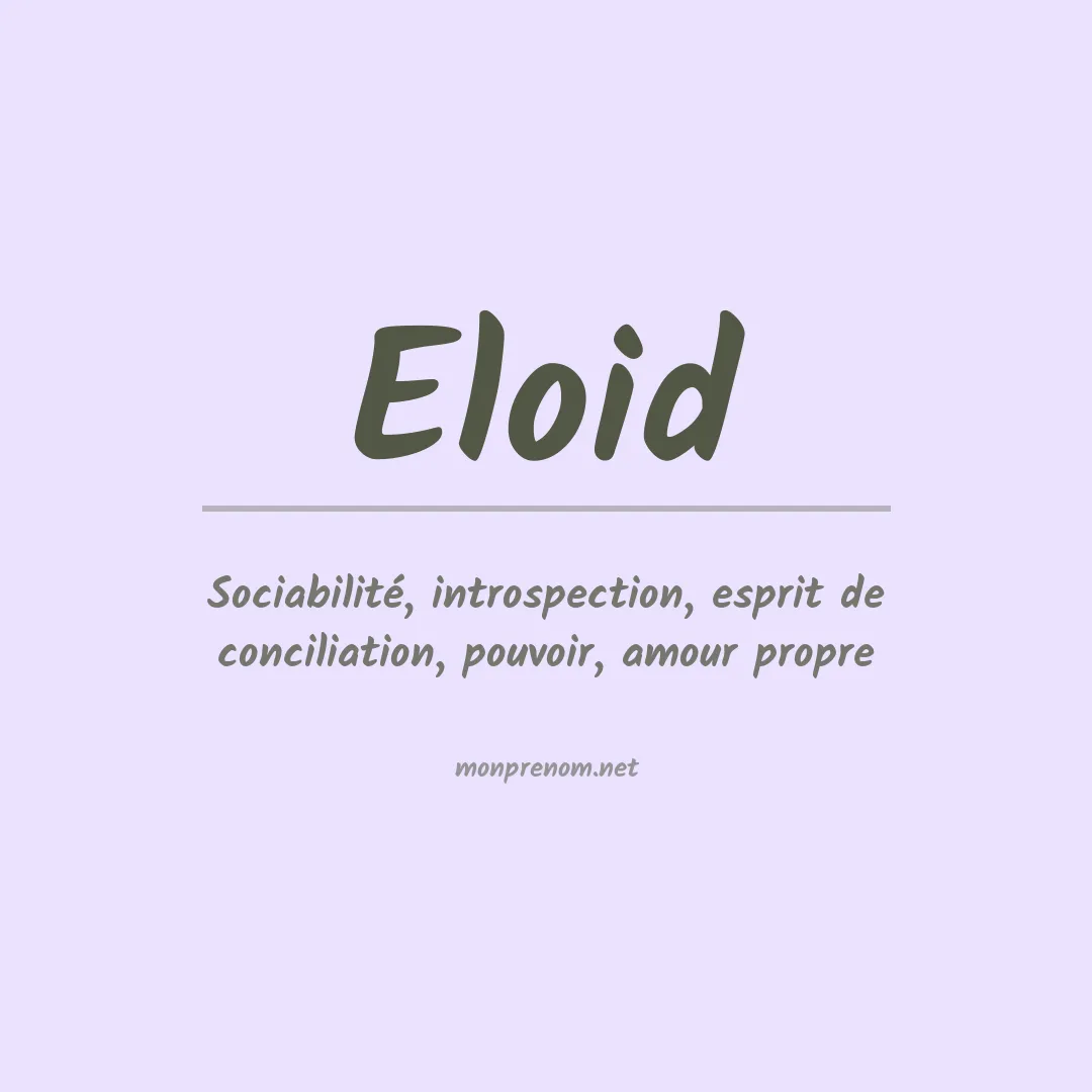 Prénom Eloid