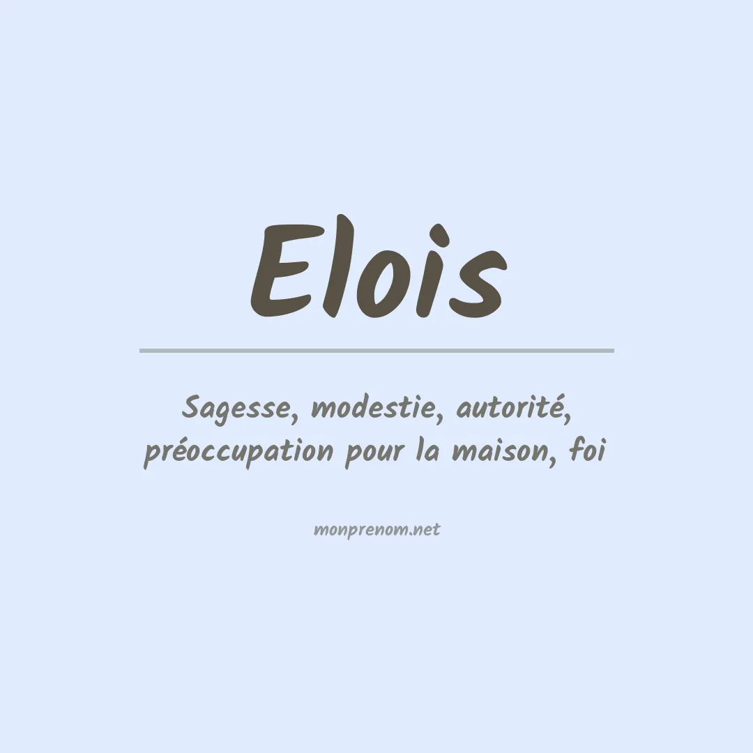 Prénom Elois