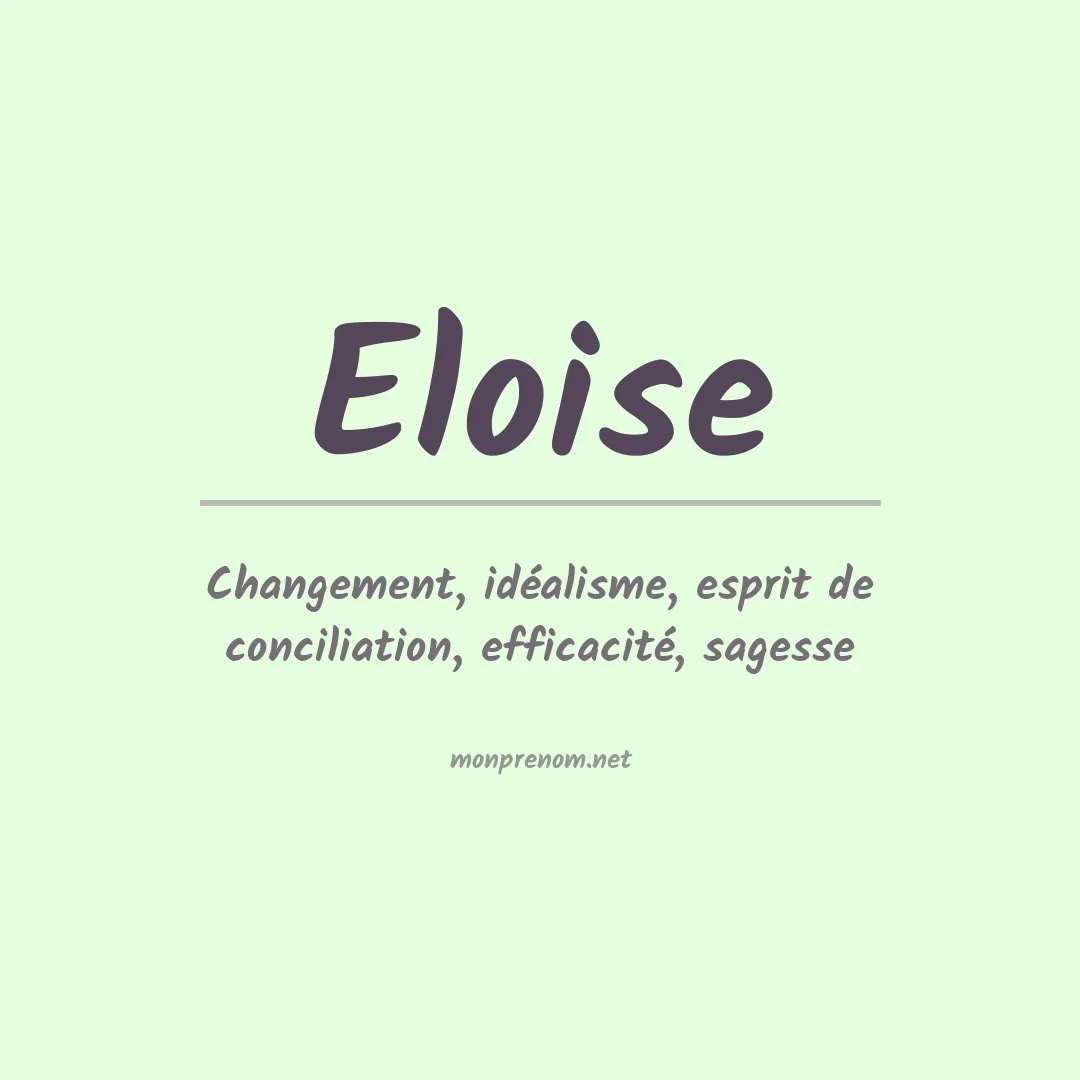 Prénom Eloise