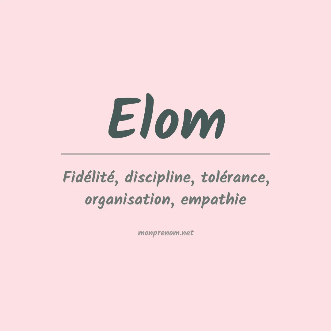 Prénom Elom